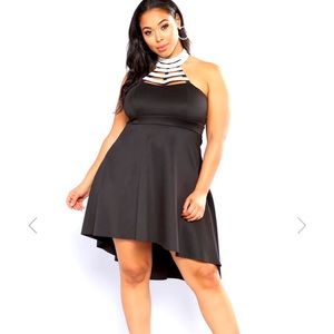 FashionNova Rhinestone Dress - Black